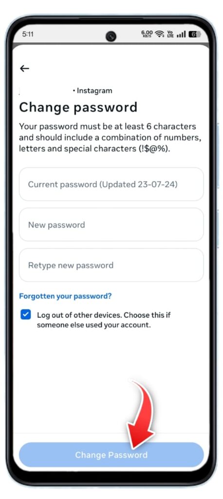 Instagram Account Ka Password Kaise Change Kare 2025
